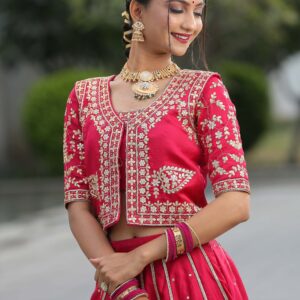Pink Gadhwal silk