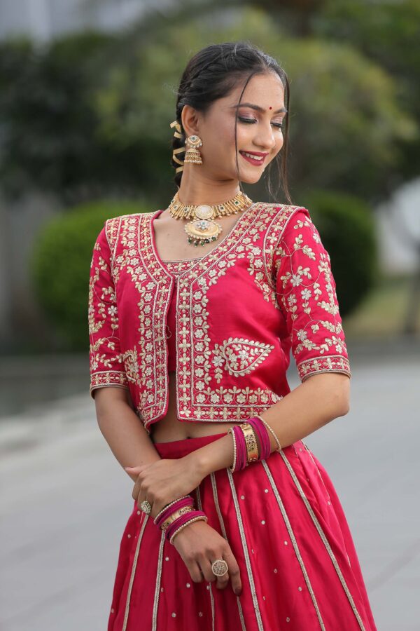 Pink Gadhwal silk