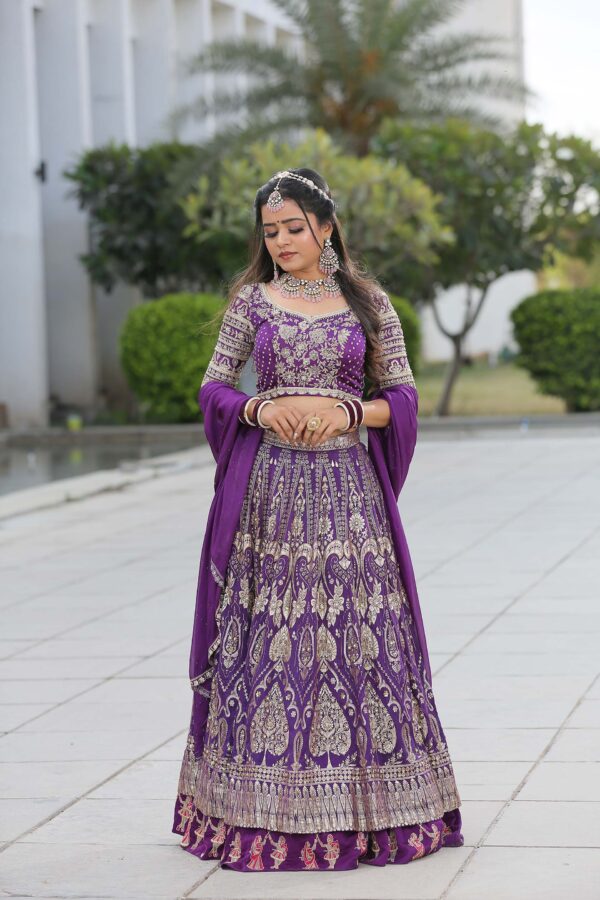 Purple Banarsi Silk