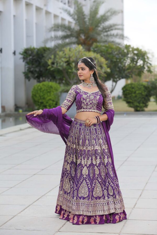 Purple Banarsi Silk - Image 5