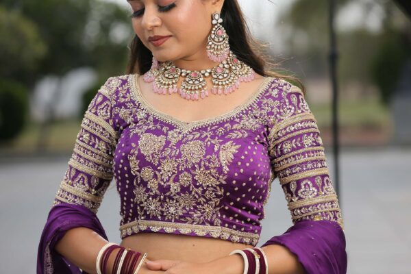 Purple Banarsi Silk - Image 3