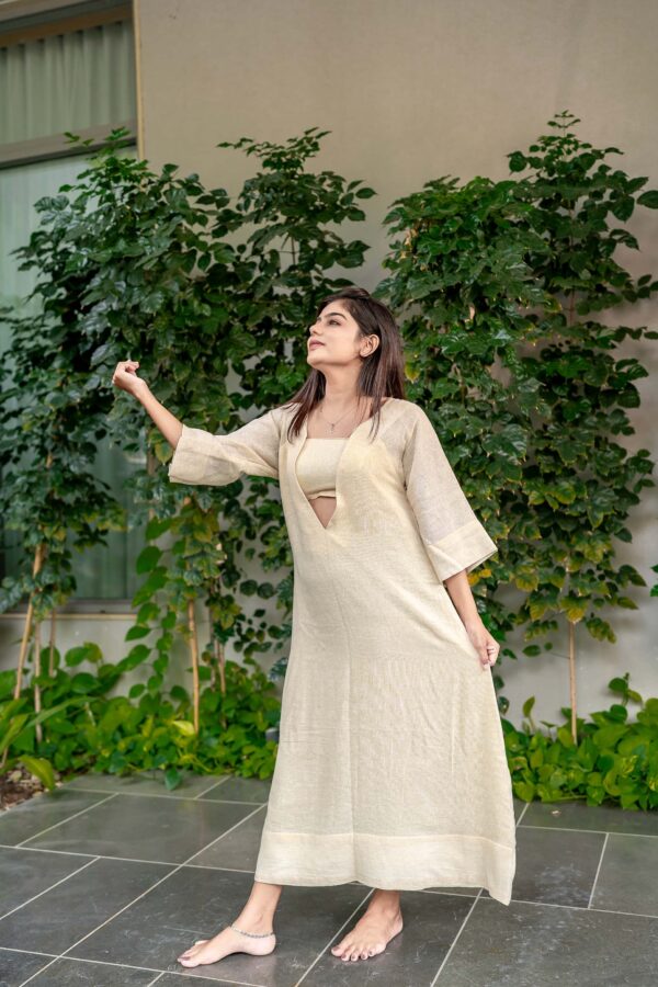 off-white one piece khadi cotton - Image 2