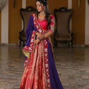 Peach Banarasi Silk