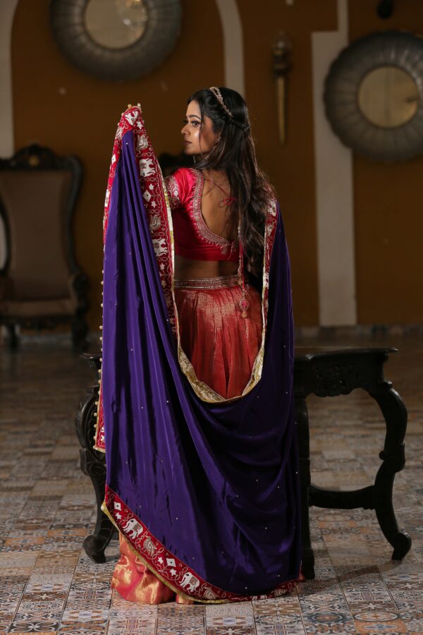 Peach Banarasi Silk - Image 4