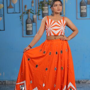 Orange Cotton Silk